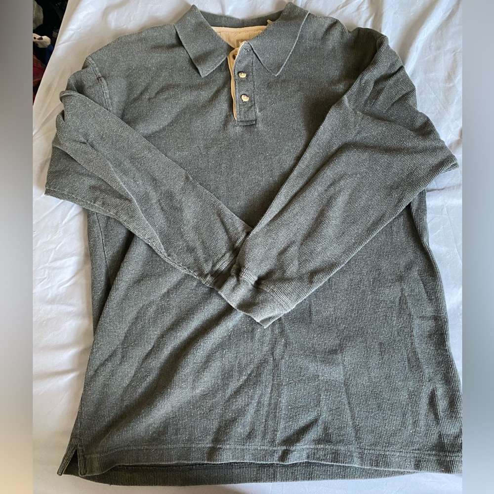 Arrow Khakis Men’s Long Sleeve Collared Shirt. Size Large.